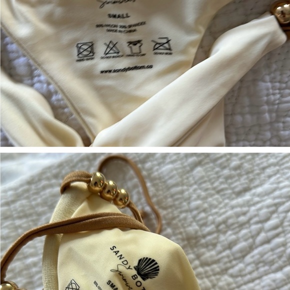 Bikini neutral 2 piece sandy bottom swimwear . Like new only tried on. - Picture 3 of 4